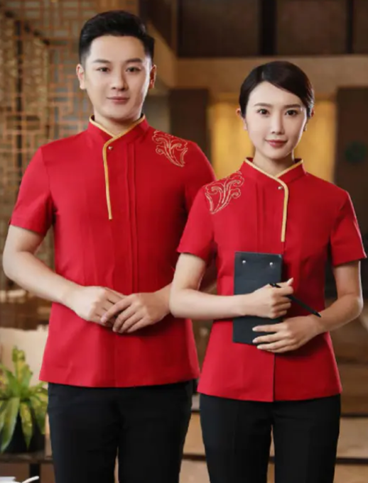工作服，酒店工作服，紅色酒店工作服，工作服制服